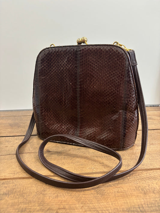 Sac a Main Brun Vintage JACQUELINE FERRAR