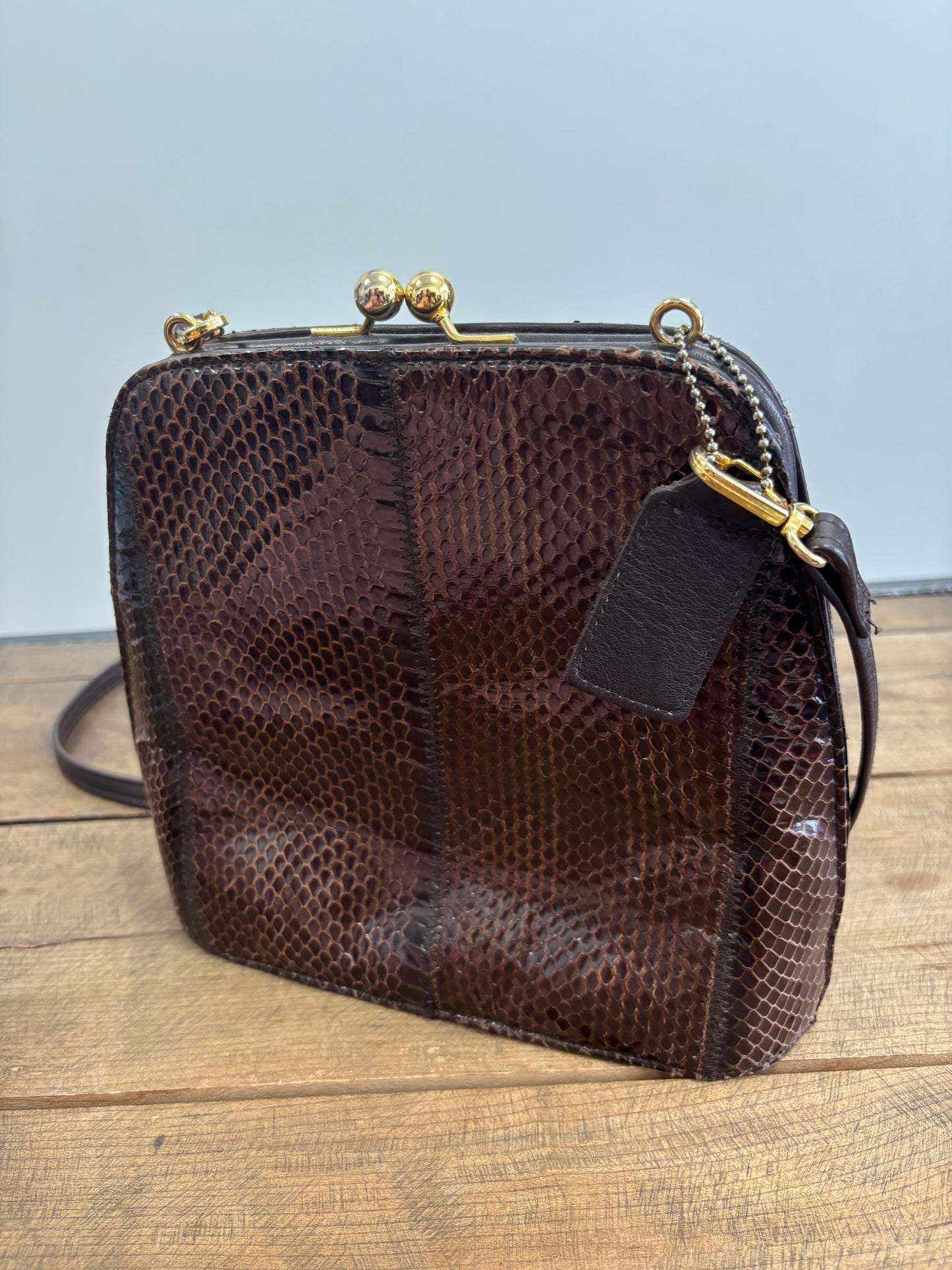 Sac a Main Brun Vintage JACQUELINE FERRAR