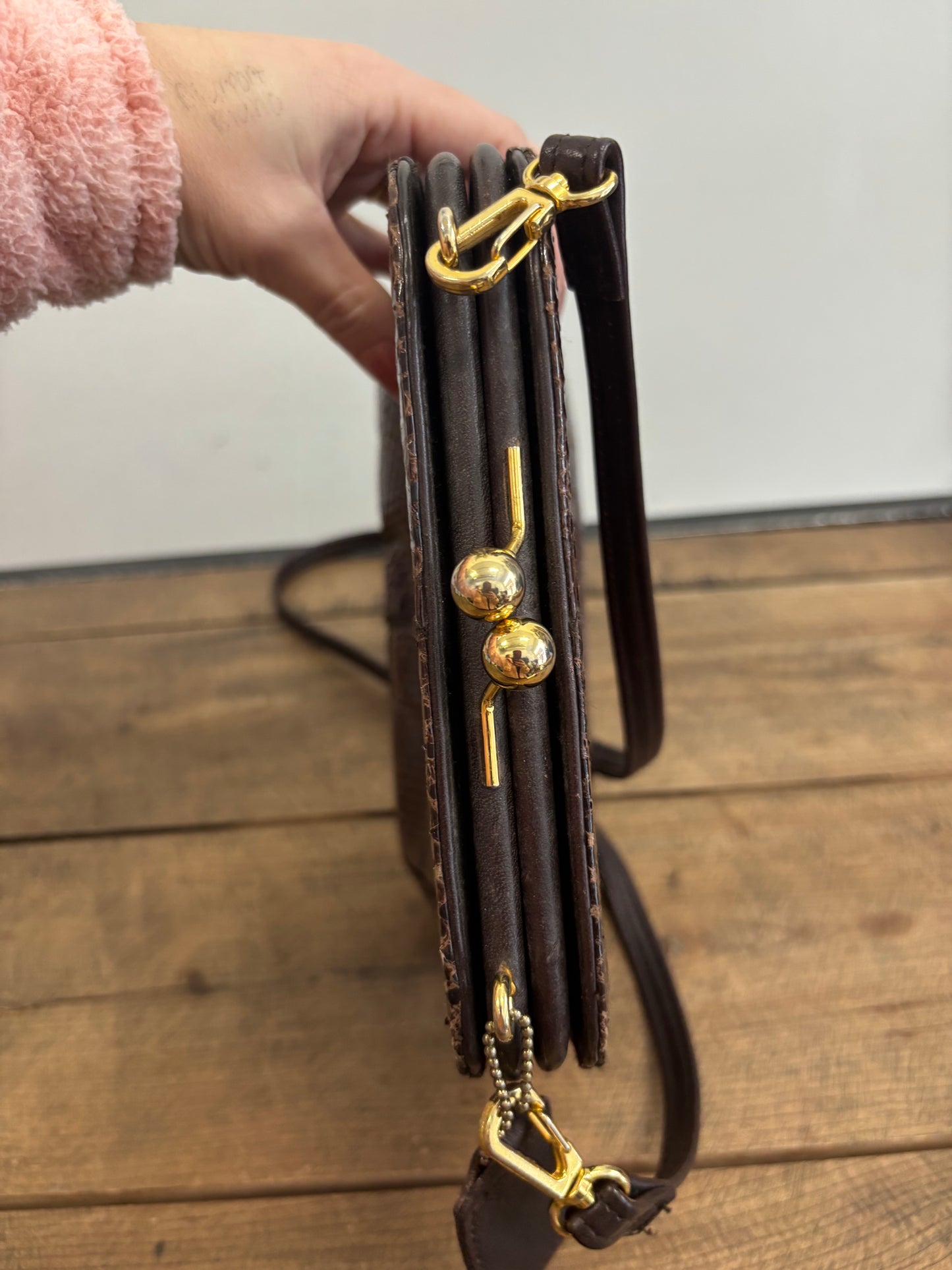 Sac a Main Brun Vintage JACQUELINE FERRAR