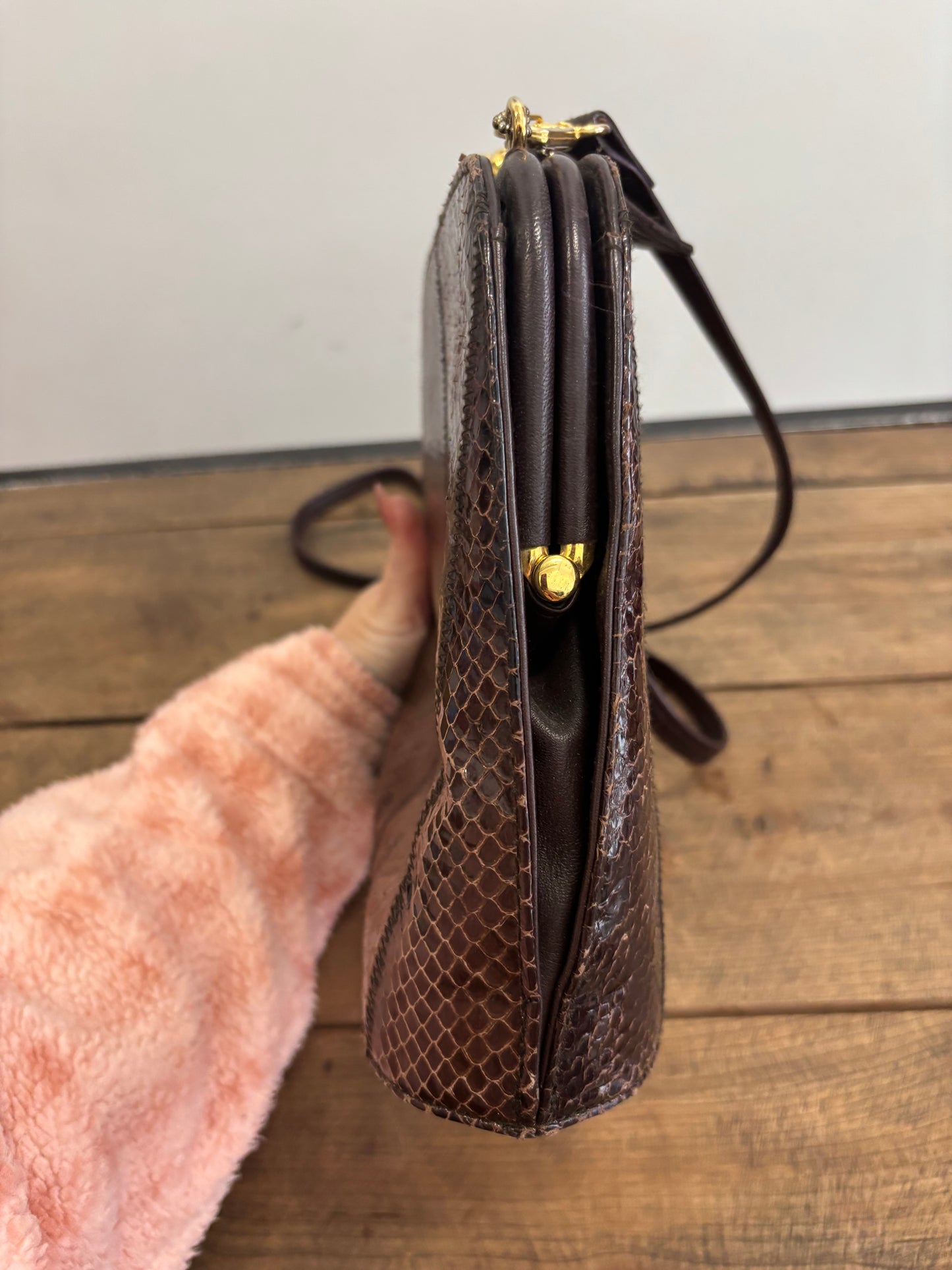 Sac a Main Brun Vintage JACQUELINE FERRAR